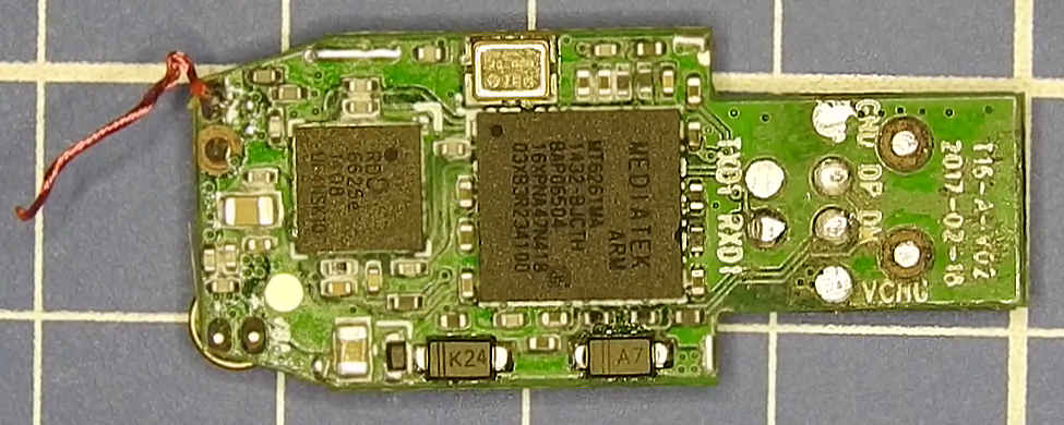 S8 data line locator board with MT6261MA and RDA 6625e chips.